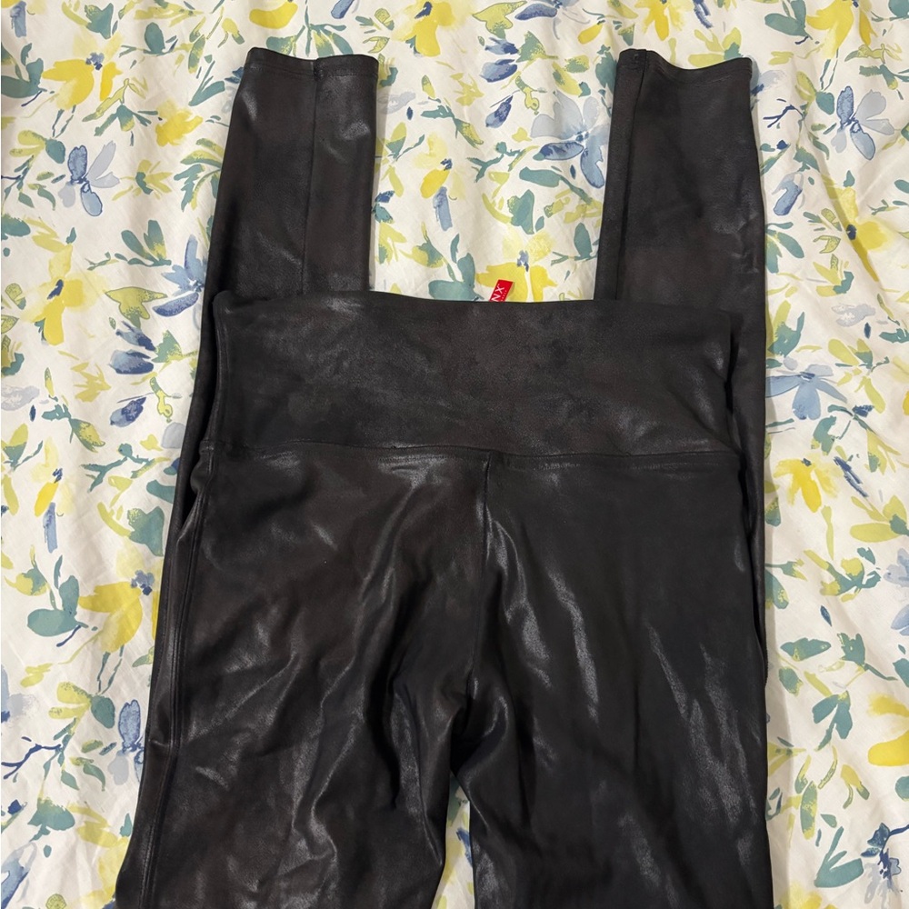 SPANX Shiny Black Leggings